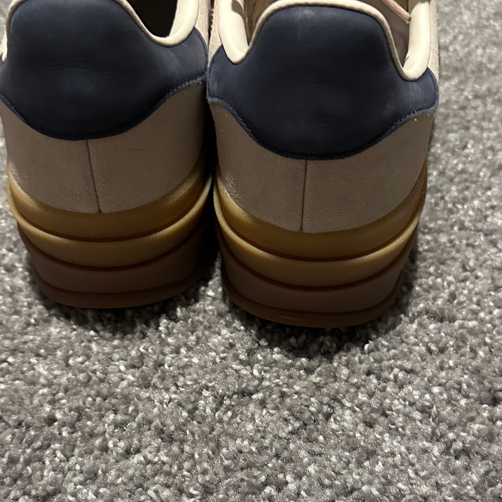 Adidas Sambas Cream and Navy Platform Sneakers - Picture 7 of 7